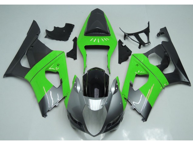Grün-Silber & Schwarz 03-04 Suzuki GSXR 1000 Verkleidung Grün-Silber & Schwarz 03-04 Suzuki GSXR 1000 Verkleidung