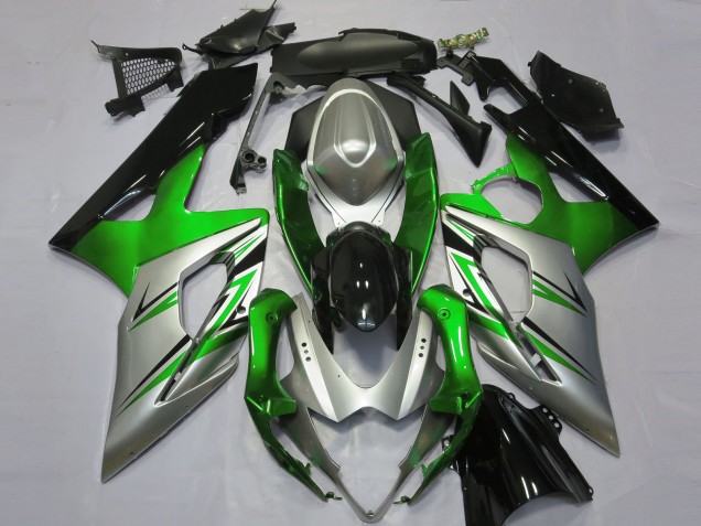 Grün-Silber & Schwarz 05-06 Suzuki GSXR 1000 Verkleidung Grün-Silber & Schwarz 05-06 Suzuki GSXR 1000 Verkleidung