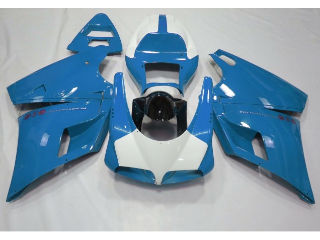 Hellblau & Glänzend Weiß 93-05 Ducati 996 748 916 998 Verkleidung Hellblau & Glänzend Weiß 93-05 Ducati 996 748 916 998 Verkleidung