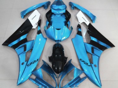 Hellblau & Schwarz Glänzend 06-07 Yamaha R6 Verkleidung
