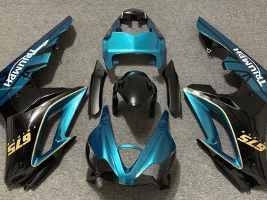 Hellblau & Schwarz Glänzend 09-12 Triumph Daytona 675 Verkleidung