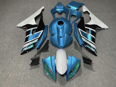 Hellblau Schwarz & Weiß OEM Stil 08-16 Yamaha R6 Verkleidung