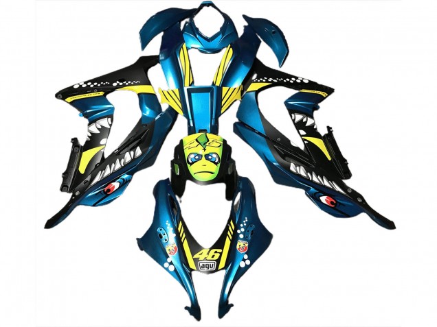 Hellblauer Hai 16-19 Kawasaki ZX10R Verkleidung Hellblauer Hai 16-19 Kawasaki ZX10R Verkleidung