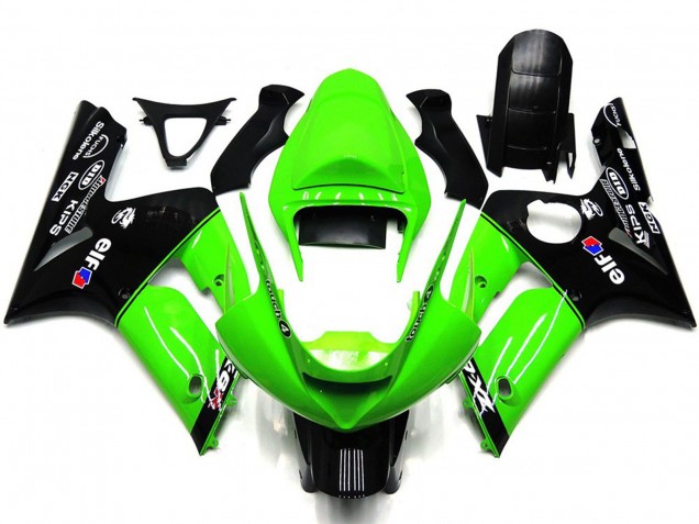 Hellgrün & Schwarz Elf 03-04 Kawasaki ZX6R Verkleidung Hellgrün & Schwarz Elf 03-04 Kawasaki ZX6R Verkleidung