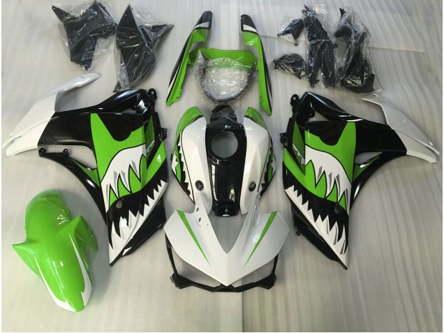 Hellgrüner & Weißer Hai 15-18 Yamaha R3 Verkleidung Hellgrüner & Weißer Hai 15-18 Yamaha R3 Verkleidung