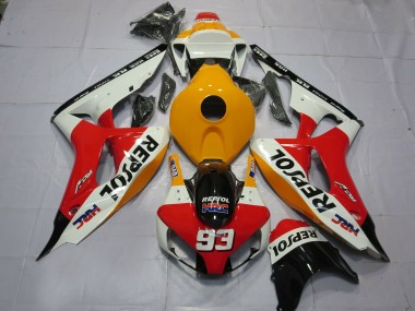 Hellorangeweiß Repsol 06-07 Honda CBR1000RR Verkleidung