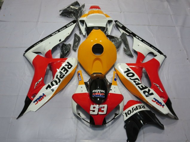 Hellorangeweiß Repsol 06-07 Honda CBR1000RR Verkleidung Hellorangeweiß Repsol 06-07 Honda CBR1000RR Verkleidung