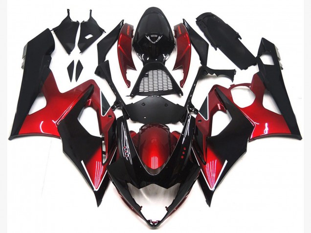 Kastanienbraun Rot & Glänzendes Schwarz 05-06 Suzuki GSXR 1000 Verkleidung Kastanienbraun Rot & Glänzendes Schwarz 05-06 Suzuki GSXR 1000 Verkleidung