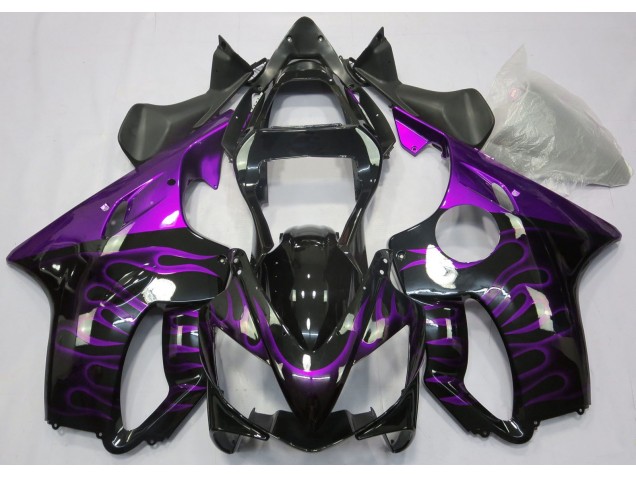 Lila Flamme 01-03 Honda CBR600 F4i Verkleidung Lila Flamme 01-03 Honda CBR600 F4i Verkleidung