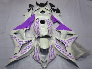 Lila Flamme Auf Weiß 07-08 Honda CBR600RR Verkleidung