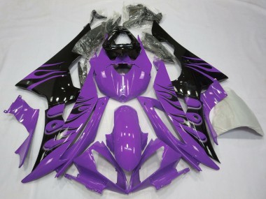 Lila Flamme-Stil 08-16 Yamaha R6 Verkleidung