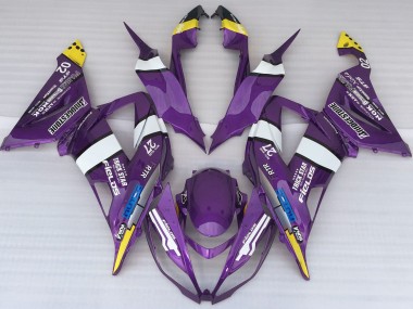Lila Logostil 13-18 Kawasaki ZX6R Verkleidung