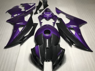 Lila Mit Carbonfaser-Stil 08-16 Yamaha R6 Verkleidung
