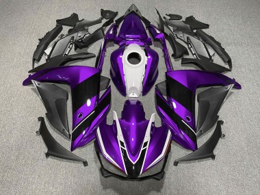 Lila-Schwarz-Weiß 15-18 Yamaha R3 Verkleidung