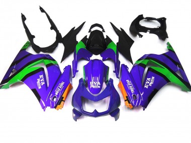 Lilagrün & Schwarz 08-12 Kawasaki Ninja 250 Verkleidung