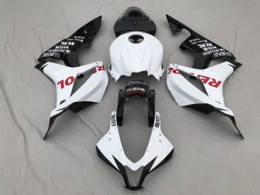 Matt Weiß & -Rot Repsol 07-08 Honda CBR600RR Verkleidung