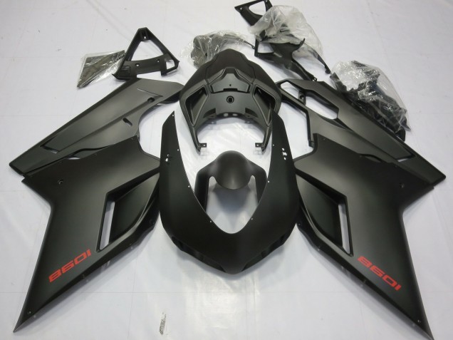 Matt Schwarz 07-14 Ducati 848 1098 1198 Verkleidung Matt Schwarz 07-14 Ducati 848 1098 1198 Verkleidung