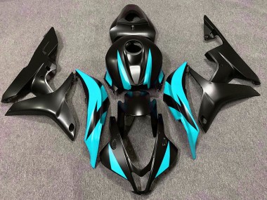 Matt Schwarz & Cyan-Design 07-08 Honda CBR600RR Verkleidung