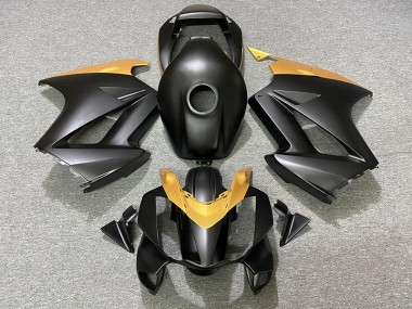 Matt Schwarz & Gold 02-12 Honda VFR800 Verkleidung