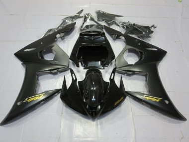 Matt Schwarz Gold 03-04 Yamaha R6 Verkleidung