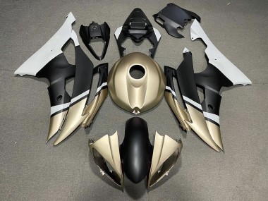 Matt Schwarz & Gold 08-16 Yamaha R6 Verkleidung