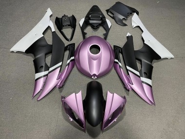 Matt Schwarz & Hellviolett 08-16 Yamaha R6 Verkleidung