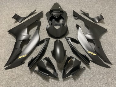 Matt Schwarz Mit Goldenem Logo 08-16 Yamaha R6 Verkleidung