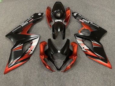 Matt Schwarz & Orange 05-06 Suzuki GSXR 1000 Verkleidung