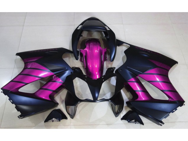 Matt Schwarz & Pink 02-12 Honda VFR800 Verkleidung Matt Schwarz & Pink 02-12 Honda VFR800 Verkleidung