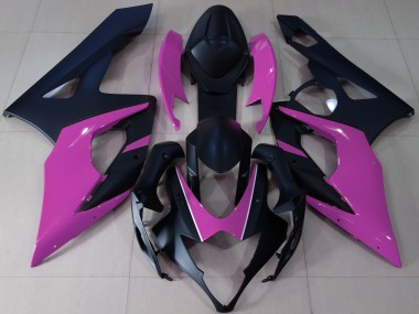 Matt Schwarz & Pink 05-06 Suzuki GSXR 1000 Verkleidung