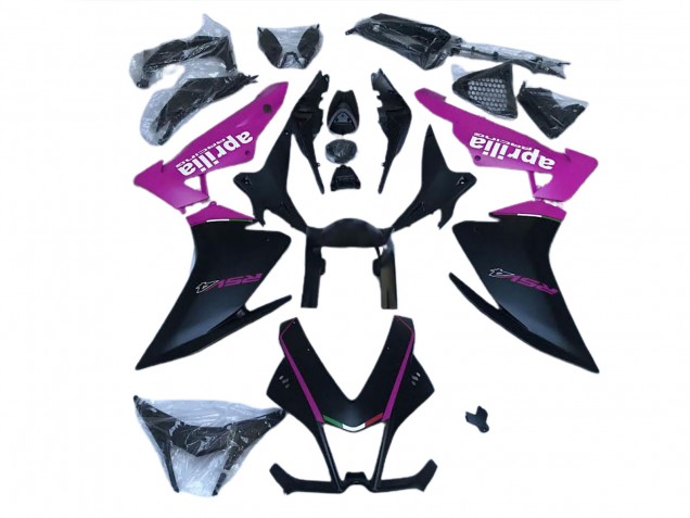 Matt Schwarz & Pink 10-15 Aprilia RSV4 1000 Verkleidung Matt Schwarz & Pink 10-15 Aprilia RSV4 1000 Verkleidung