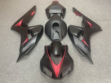 Matt Schwarz & Rot 06-07 Honda CBR1000RR Verkleidung