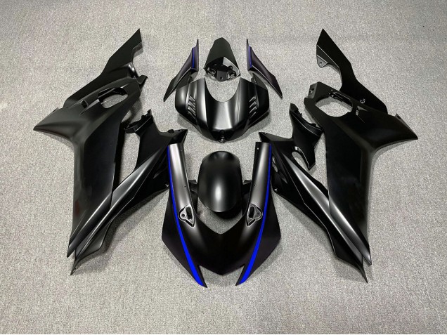 Matt Schwarze & Blaue Akzente 17-21 Yamaha R6 Verkleidung Matt Schwarze & Blaue Akzente 17-21 Yamaha R6 Verkleidung