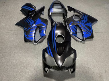 Matt Schwarzer & Blauer Totenkopf 01-03 Honda CBR600 F4i Verkleidung