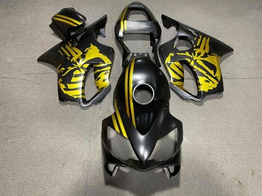 Matt Schwarzer & Goldener Totenkopf 01-03 Honda CBR600 F4i Verkleidung