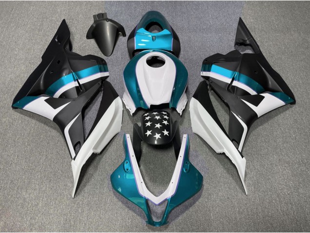 Matt Schwarzer & Hellblauer Stern 09-12 Honda CBR600RR Verkleidung Matt Schwarzer & Hellblauer Stern 09-12 Honda CBR600RR Verkleidung