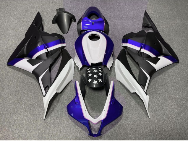 Matt Schwarzer & Tiefes Blauer Stern 09-12 Honda CBR600RR Verkleidung Matt Schwarzer & Tiefes Blauer Stern 09-12 Honda CBR600RR Verkleidung