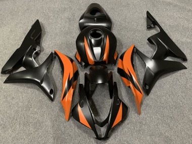 Matt Schwarzes & Orangefarbenes Design 07-08 Honda CBR600RR Verkleidung