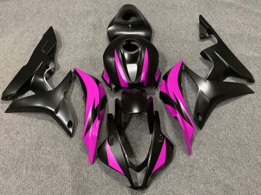 Matt Schwarzes & Rosa Design 07-08 Honda CBR600RR Verkleidung