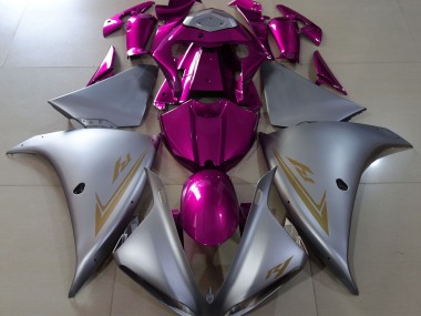 Matt Silber & Pink 09-11 Yamaha R1 Verkleidung