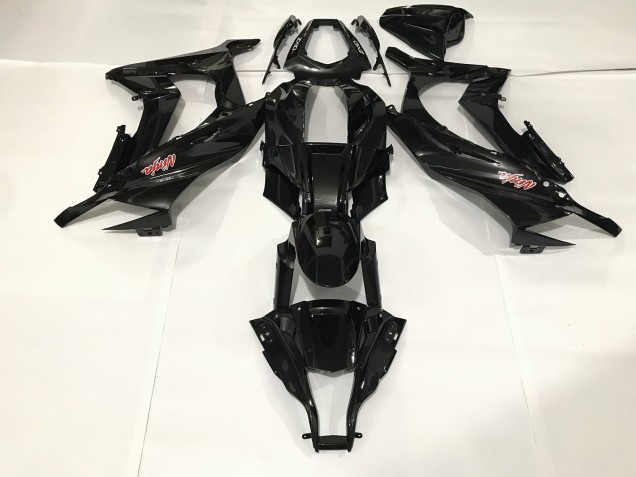 Metallicschwarz 09-12 Kawasaki ZX6R Verkleidung Metallicschwarz 09-12 Kawasaki ZX6R Verkleidung