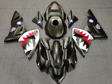 Militärgrüner Hai 04-05 Kawasaki ZX10R Verkleidung