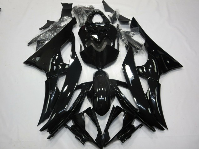 Nr 2 Glänzendes Schwarz 08-16 Yamaha R6 Verkleidung Nr 2 Glänzendes Schwarz 08-16 Yamaha R6 Verkleidung