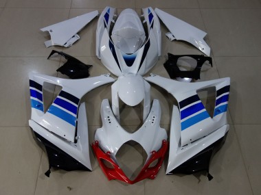 OEM Stil Blau & Weiß 07-08 Suzuki GSXR 1000 Verkleidung