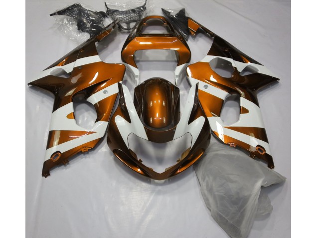 Orange Glänzend & Weiß 00-02 Suzuki GSXR 1000 Verkleidung Orange Glänzend & Weiß 00-02 Suzuki GSXR 1000 Verkleidung