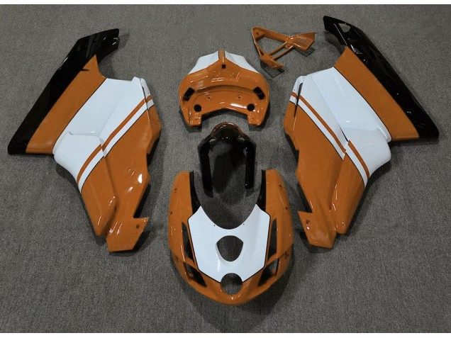 Orange Glänzend & Weiß 03-04 Ducati 749 999 Verkleidung Orange Glänzend & Weiß 03-04 Ducati 749 999 Verkleidung
