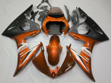 Orange Glänzend & Weiß 03-04 Yamaha R6 Verkleidung