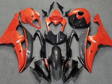 Orange Glänzend & Kohlefaser 08-16 Yamaha R6 Verkleidung