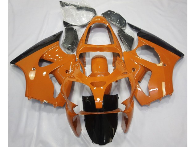 Orange Glänzend & Schwarz 00-02 Kawasaki ZX6R Verkleidung Orange Glänzend & Schwarz 00-02 Kawasaki ZX6R Verkleidung