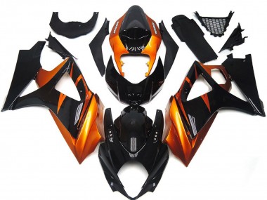 Orange & Schwarz Glänzend 07-08 Suzuki GSXR 1000 Verkleidung